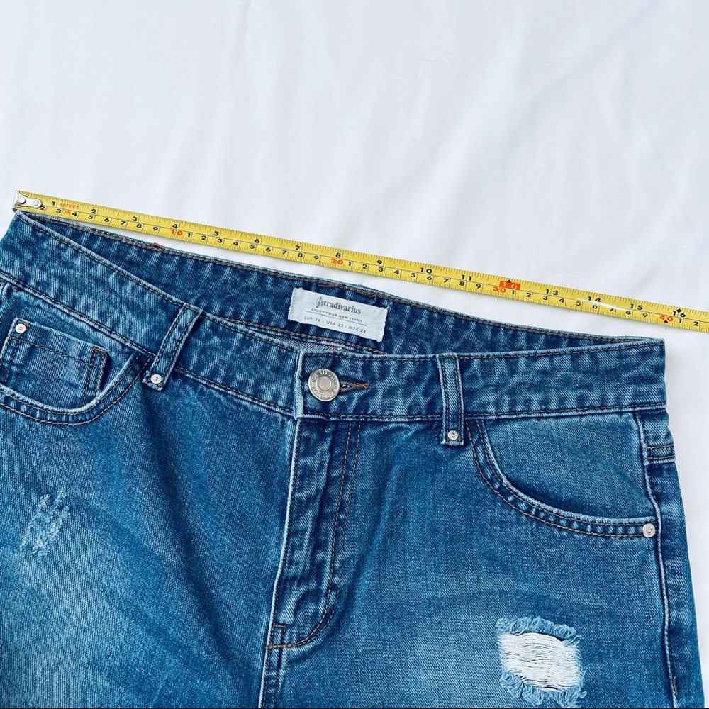 Stradivarius denim distressed jeans‎ size 02 - Picture 8 of 9